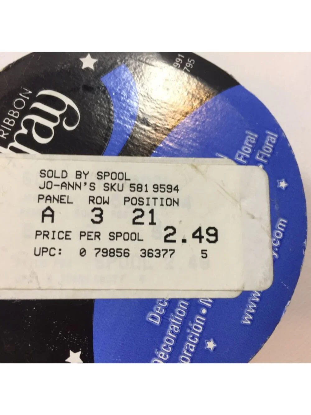 Offray Ribbon 2 Spools Sheer Woven 3/8
